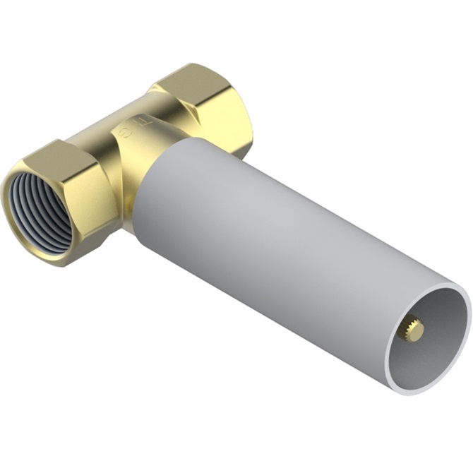 Корпус вентиля 3/4", встраиваемый в стену, для холодной воды THG G00-A00-32/CA (золотой), левый